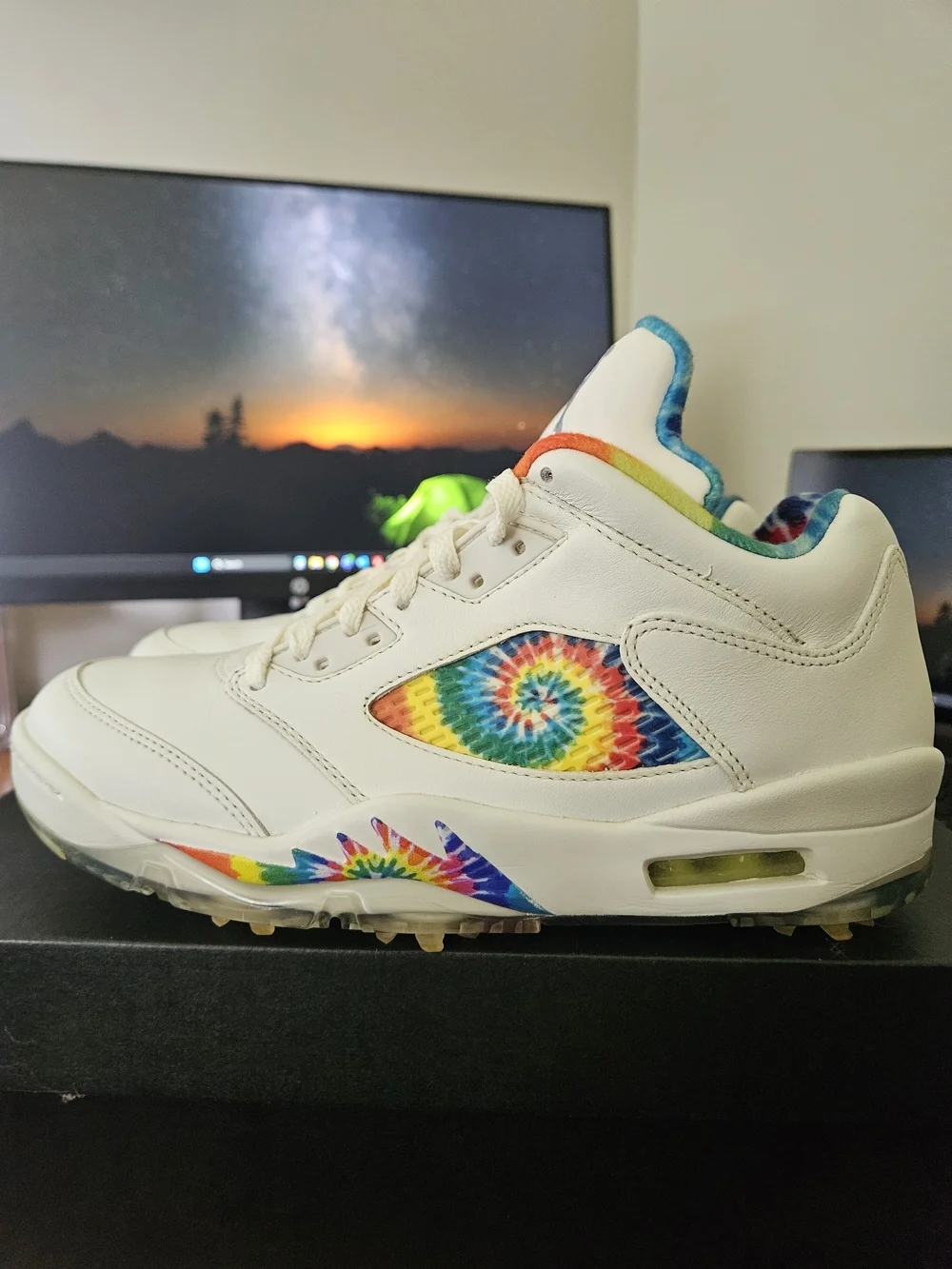 Jordan 5 Low Golf - Peace, Love (Tie-Dye) 7.5M CW4205-100